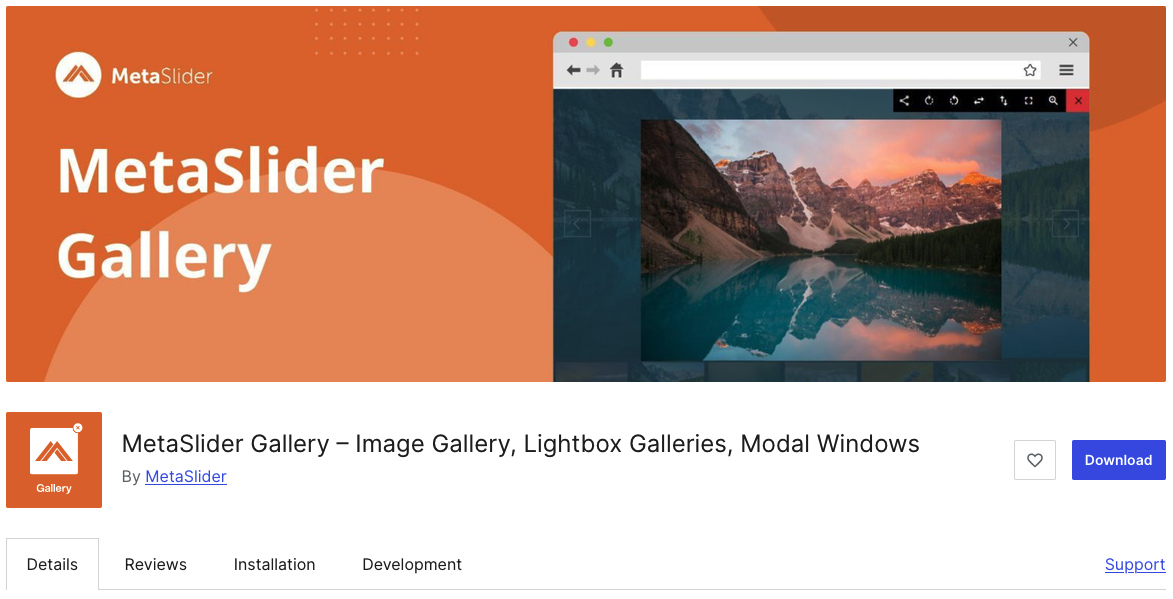 MetaSlider Gallery plugin settings screen